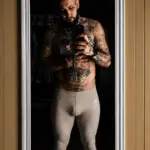 Moody mirror selfie with tattoos(1)